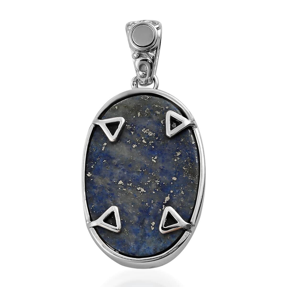 Lapis Lazuli Fancy Pendant in Platinum Over Copper with Magnet 33.50 ctw image number 3