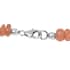 Peach Moonstone Beaded Necklace 20 Inches in Rhodium Over Sterling Silver 245.00 ctw image number 4