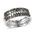 Multi Diamond Stackable Band Ring in Platinum Over Sterling Silver (Size 7.0) 0.50 ctw image number 0