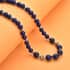 Lapis Lazuli and Resin Beaded Necklace 18-20 Inches in Silvertone 143.00 ctw image number 1