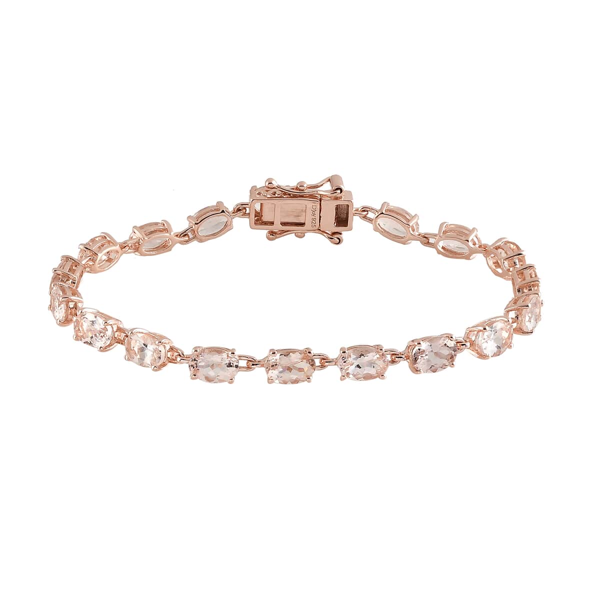 Marropino Morganite Tennis Bracelet in Vermeil Rose Gold Over Sterling Silver (8.00 In) 9.65 ctw image number 0