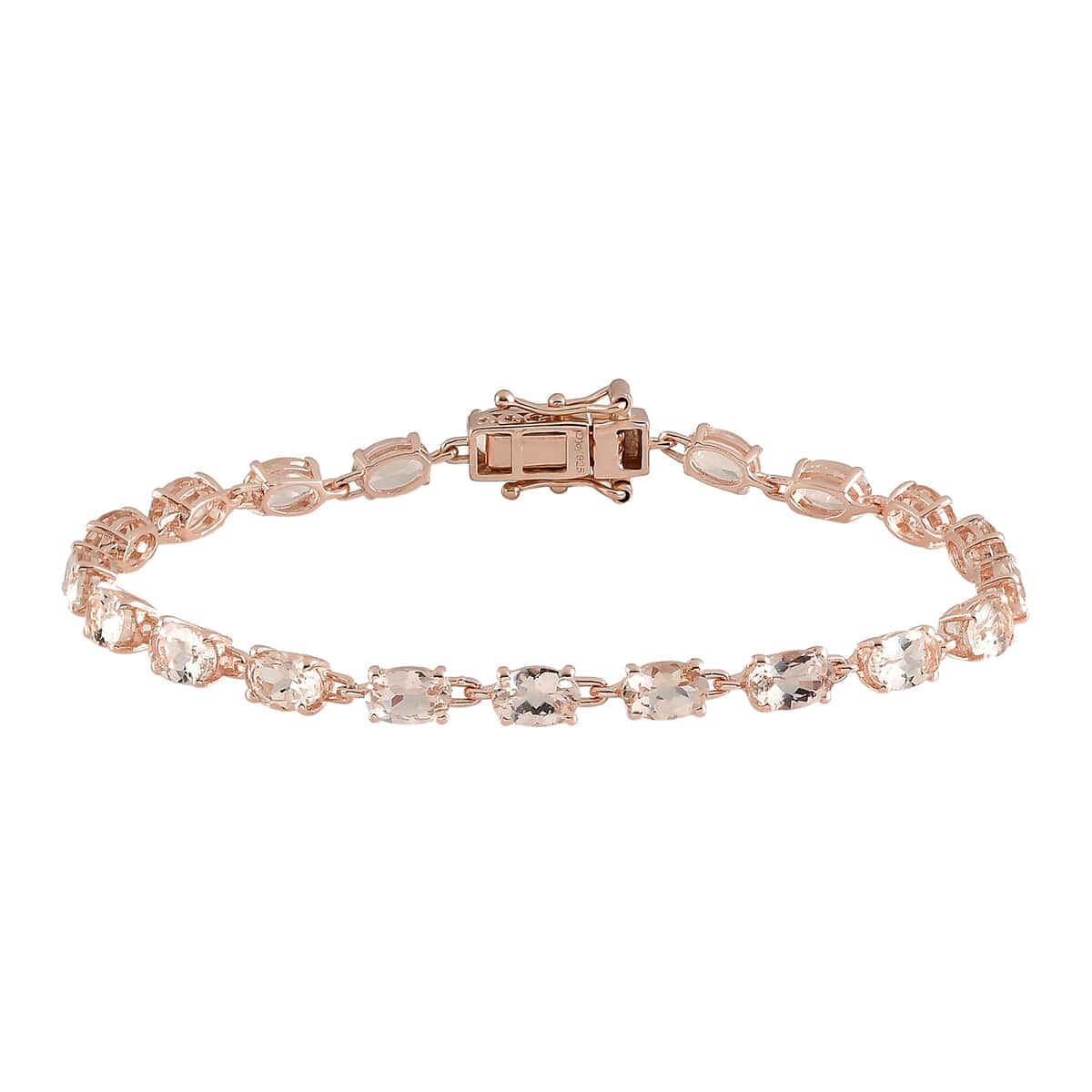 Marropino Morganite Tennis Bracelet in Vermeil Rose Gold Over Sterling Silver (7.25 In) 8.80 ctw image number 0