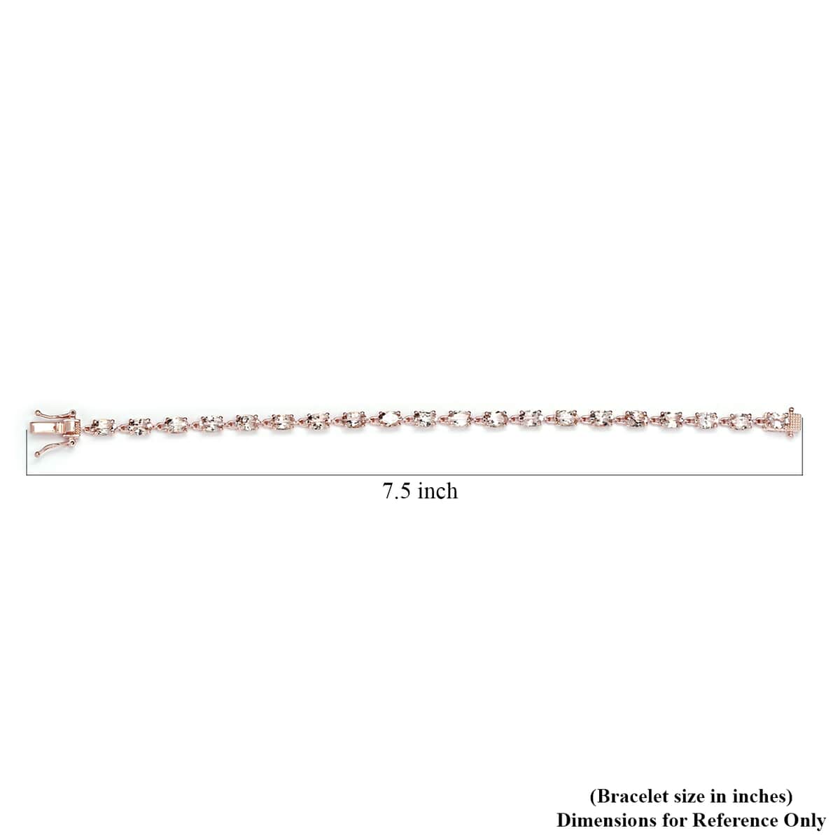 Marropino Morganite Tennis Bracelet in Vermeil Rose Gold Over Sterling Silver (7.25 In) 8.80 ctw image number 4