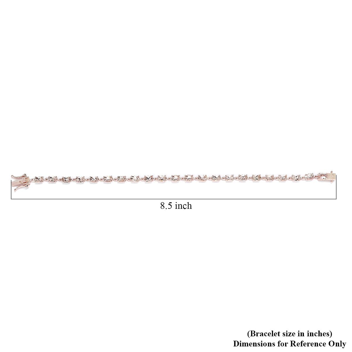 Marropino Morganite Tennis Bracelet in Vermeil Rose Gold Over Sterling Silver (8.00 In) 9.65 ctw image number 4