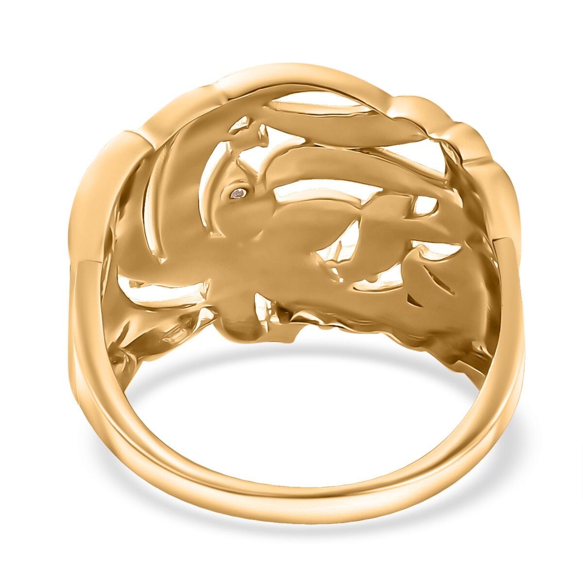 Karis Diamond Accent Floral Ring in 18K YG Plated (Size 11.0) image number 4