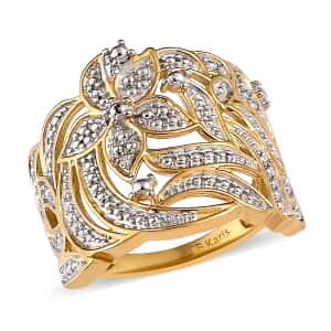 Karis Diamond Accent Ring in 18K YG Plated (Size 7.0)