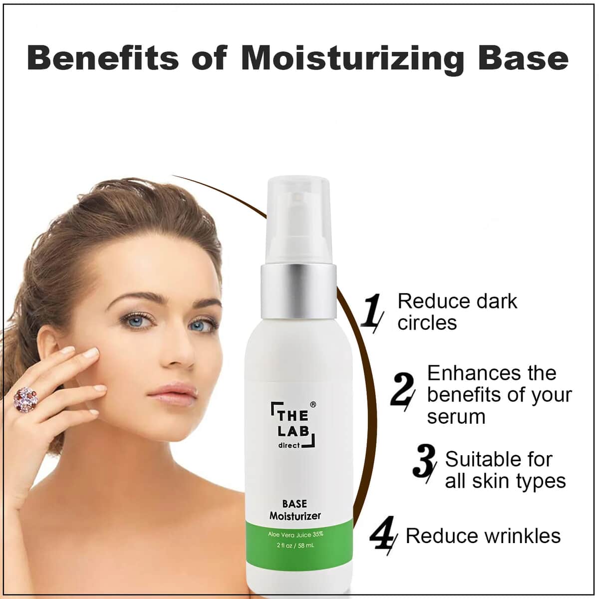The Lab Direct Moisturizing Base 2fl oz , Moisturizing Serum , Anti-Wrinkle Serum , Best Anti Aging Skin Care Products image number 3