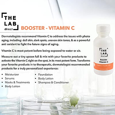 The Lab Direct Vitamin C Booster 1oz , Vitamin C Booster Powder , Natural Face Powder , Best Anti Aging Skin Care Products