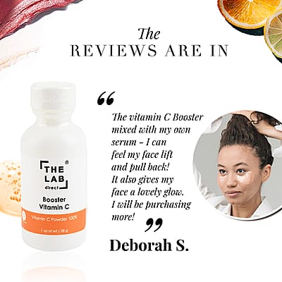 The Lab Direct Vitamin C Booster 1oz , Vitamin C Booster Powder , Natural Face Powder , Best Anti Aging Skin Care Products
