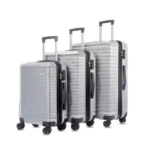 CHLOE Expandable ABS Hard shell Lightweight 360 Dual Spinning Wheels Combo Lock 28 24, 20 3 Piece Luggage Set