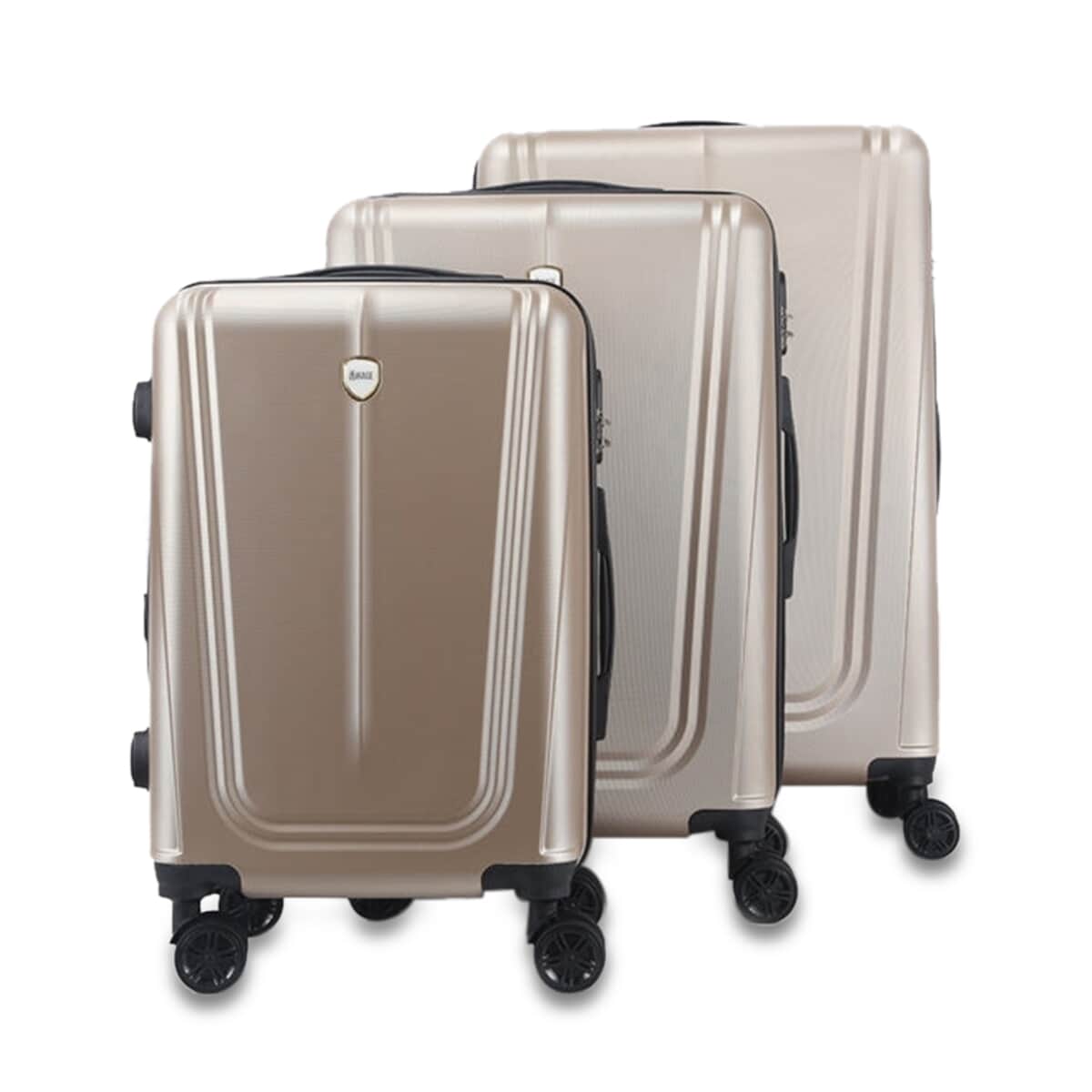 KIRA Expandable ABS Hard shell Lightweight 360 Dual Spinning Wheels Combo Lock 28 24, 20 3 Piece Luggage Set image number 4