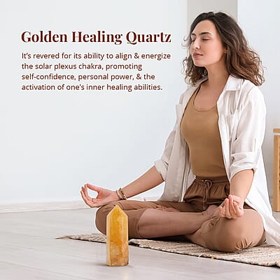 Golden Healing Quartz Point -S Approx. 2625ctw, Home Décor, Table Décor, Living Room Décor, Decoration Items, Gift Item