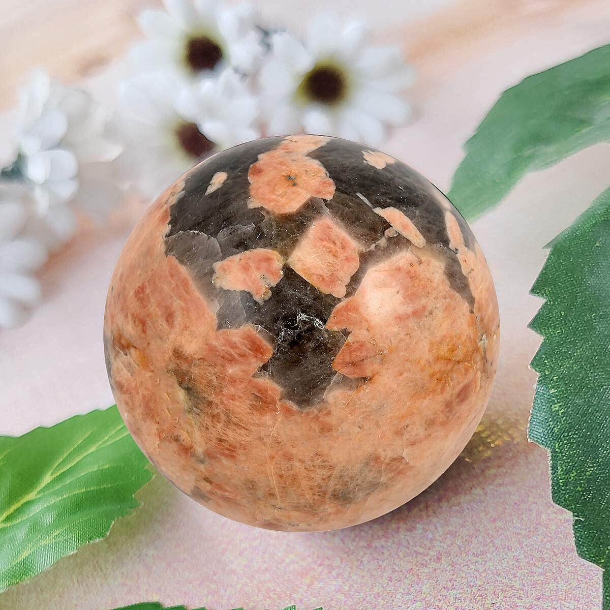 Red Graphic Feldspar Sphere (50mm) Approx 1720ctw image number 1