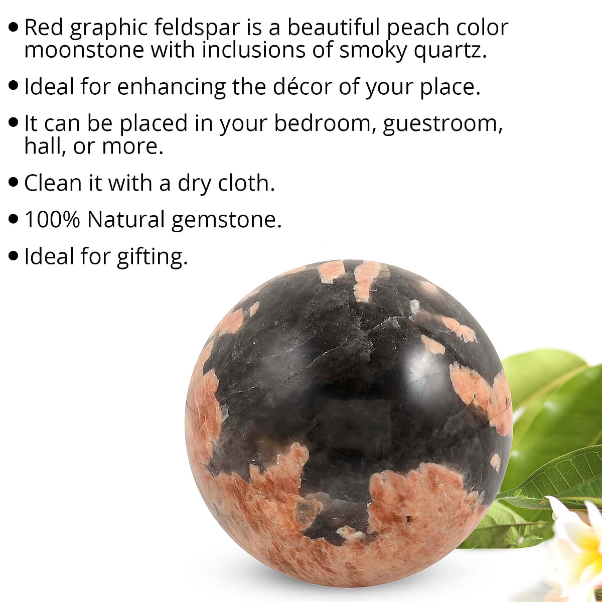 Red Graphic Feldspar Sphere (50mm) Approx 1720ctw image number 2