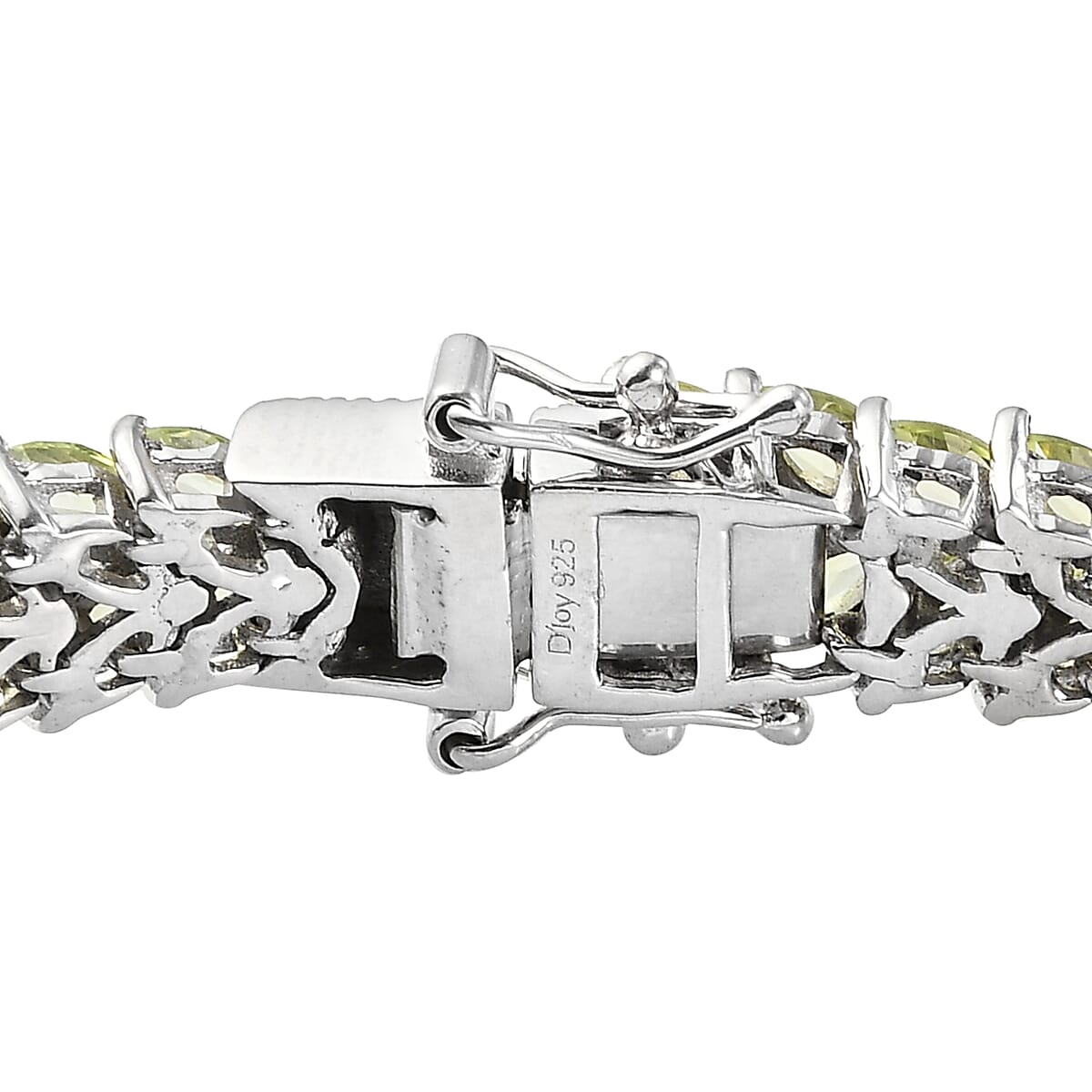 Arizona Peridot 2 Row Tennis Bracelet in Platinum Over Sterling Silver (8.00 In) 21 Grams 17.25 ctw image number 3