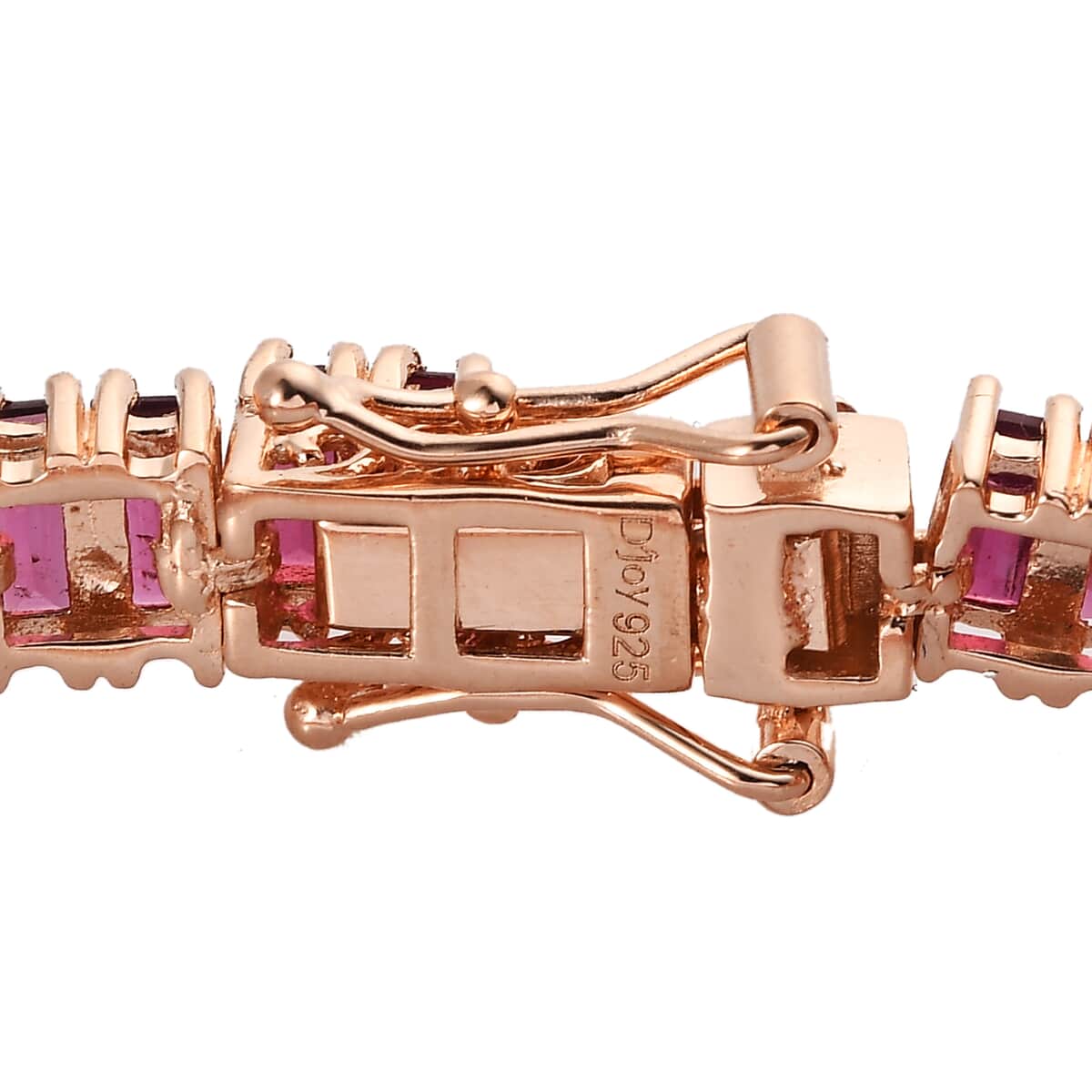 Lotus Garnet Tennis Bracelet in Vermeil Rose Gold Over Sterling Silver (7.25 In) 17.40 ctw image number 3