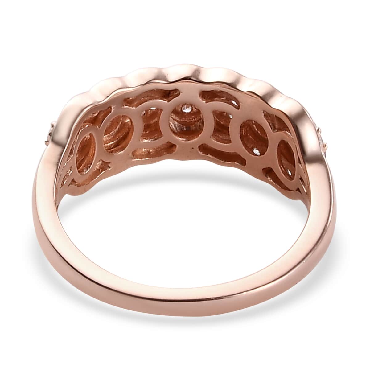 Natural Pink Diamond and Diamond Ring in Vermeil Rose Gold Over Sterling Silver 0.50 ctw image number 4