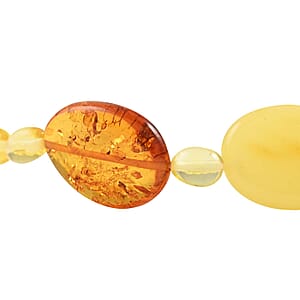 Multi Color Amber Beaded Stretch Bracelet