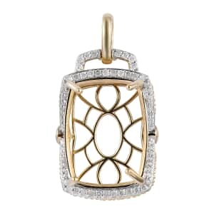 Luxoro 10K Yellow Gold Diamond G-H I3 Mounting Pendant 5.60 Grams 0.50 ctw