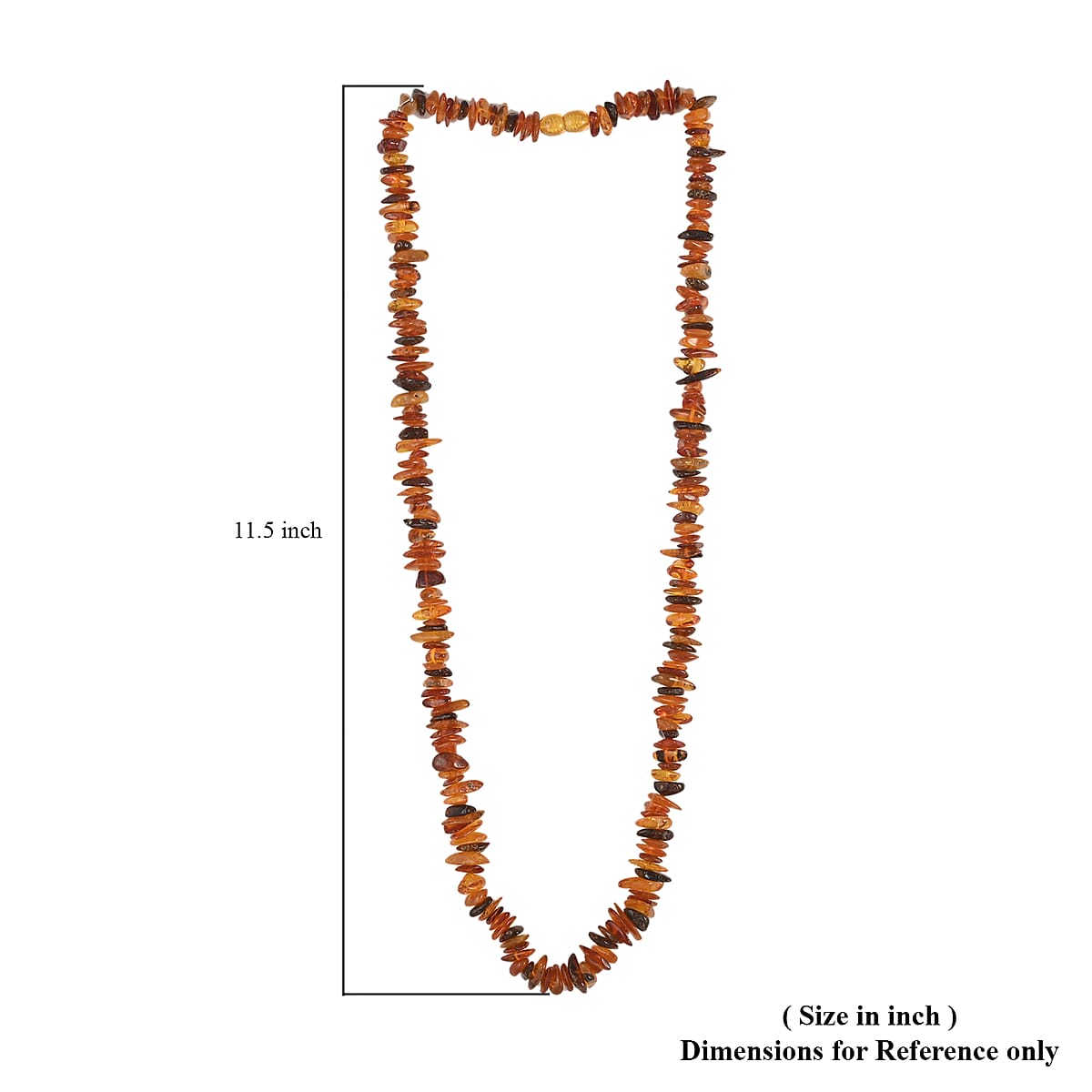 Multi Color Amber Multi Shape Stone Necklace 28 Inches image number 4