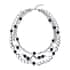 Lapis Lazuli Beaded Layered Necklace 20-24 Inches in Silvertone 54.00 ctw image number 0