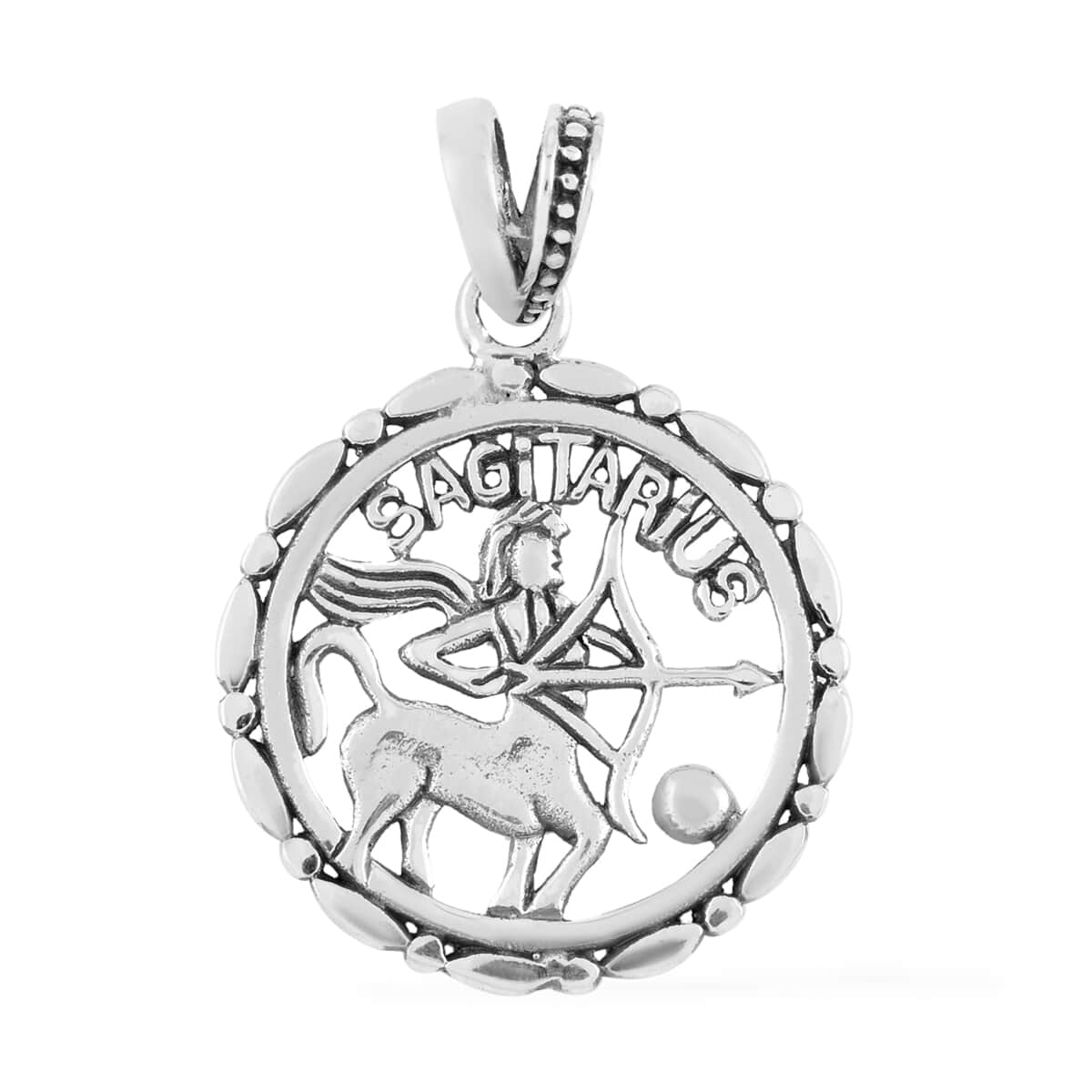 Bali Legacy Sterling Silver Sagittarius Zodiac Pendant 3 Grams image number 0