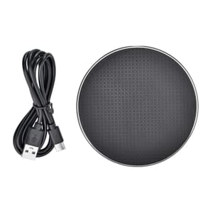 Homesmart 15W Wireless Fast Charger with 3.28 Feet USB Cable - Black, Portable Ultra Thin Fast Charging Pad With Indicator Lights