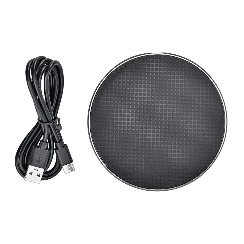 Homesmart 15W Wireless Fast Charger with 3.28 Feet USB Cable - Black, Portable Ultra Thin Fast Charging Pad With Indicator Lights