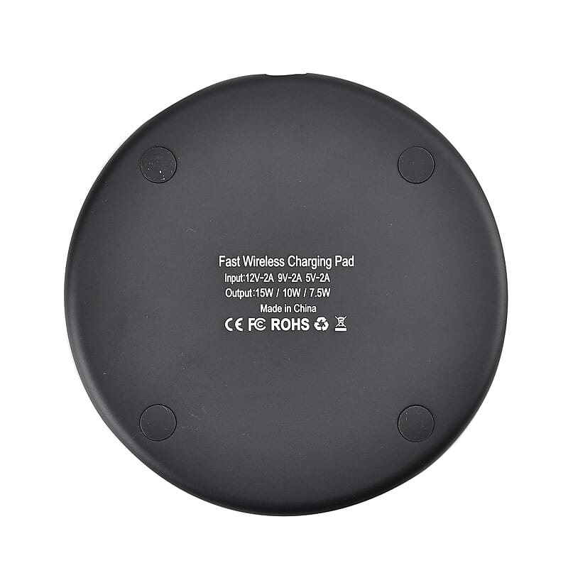 Homesmart 15W Wireless Fast Charger with 3.28 Feet USB Cable - Black, Portable Ultra Thin Fast Charging Pad With Indicator Lights