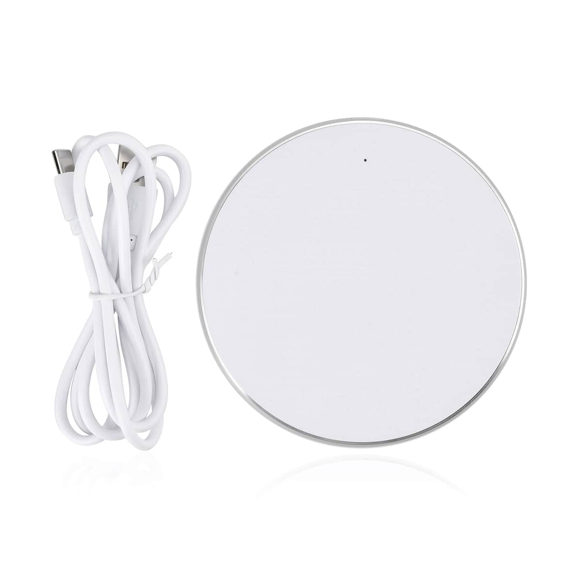 Homesmart 15W Wireless Fast Charger with 3.28 Feet USB Cable - Gray, Portable Ultra Thin Fast Charging Pad With Indicator Lights image number 0