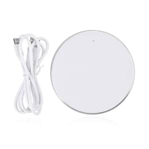 Homesmart 15W Wireless Fast Charger with 3.28 Feet USB Cable - Gray, Portable Ultra Thin Fast Charging Pad With Indicator Lights