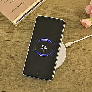 Homesmart 15W Wireless Fast Charger with 3.28 Feet USB Cable - Gray, Portable Ultra Thin Fast Charging Pad With Indicator Lights