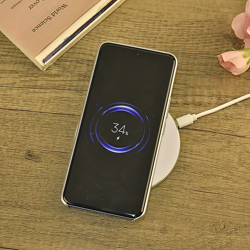 Homesmart 15W Wireless Fast Charger with 3.28 Feet USB Cable - Gray, Portable Ultra Thin Fast Charging Pad With Indicator Lights