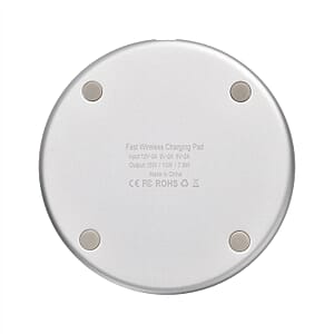 Homesmart 15W Wireless Fast Charger with 3.28 Feet USB Cable - Gray, Portable Ultra Thin Fast Charging Pad With Indicator Lights