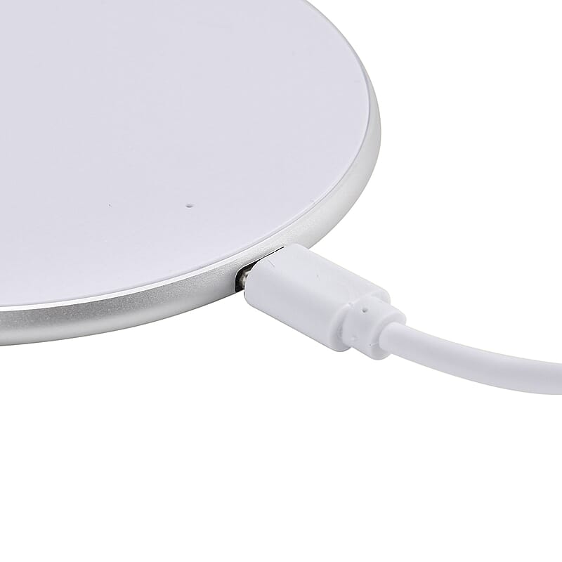 Homesmart 15W Wireless Fast Charger with 3.28 Feet USB Cable - Gray, Portable Ultra Thin Fast Charging Pad With Indicator Lights