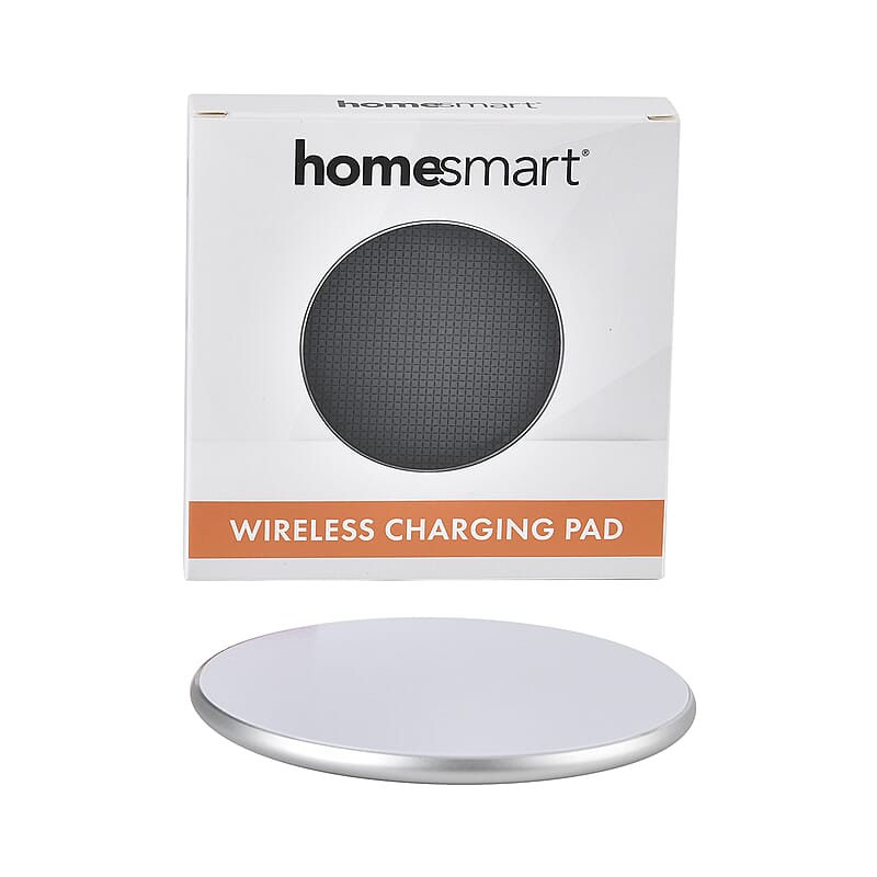 Homesmart 15W Wireless Fast Charger with 3.28 Feet USB Cable - Gray, Portable Ultra Thin Fast Charging Pad With Indicator Lights