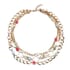 Multi Gemstone Beaded Layered Necklace 20-24 Inches in Goldtone 54.00 ctw image number 0