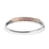 Shades of Fire Opal Bangle Bracelet in Platinum Over Sterling Silver (8 In) 5.85 ctw image number 4