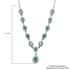 AAA Kagem Zambian Emerald and Natural White Zircon Necklace 18 Inches in Platinum Over Sterling Silver 1.75 ctw image number 5