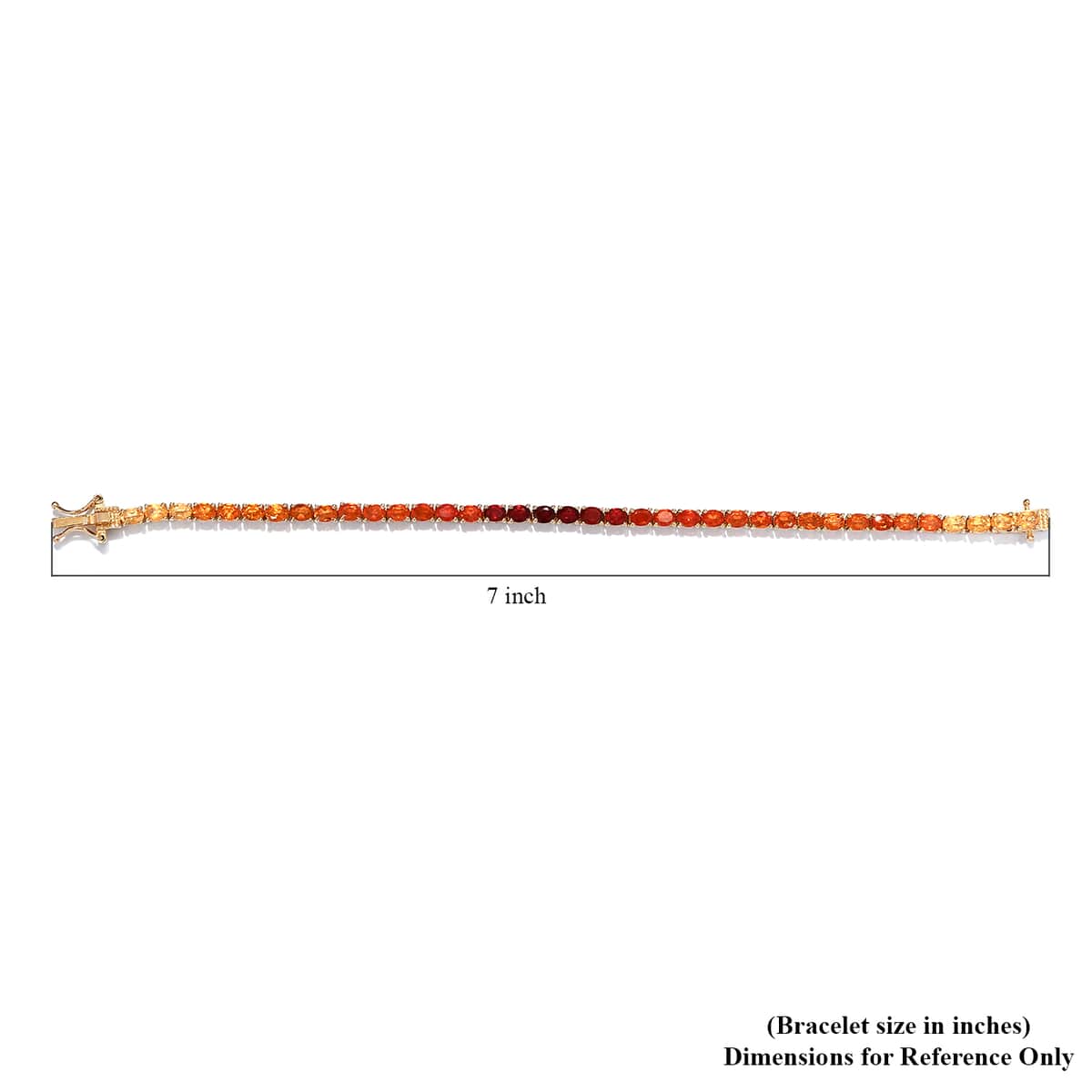 Shades of Fire Opal Tennis Bracelet in Vermeil Yellow Gold Over Sterling Silver (6.50 In) 5.00 ctw image number 4