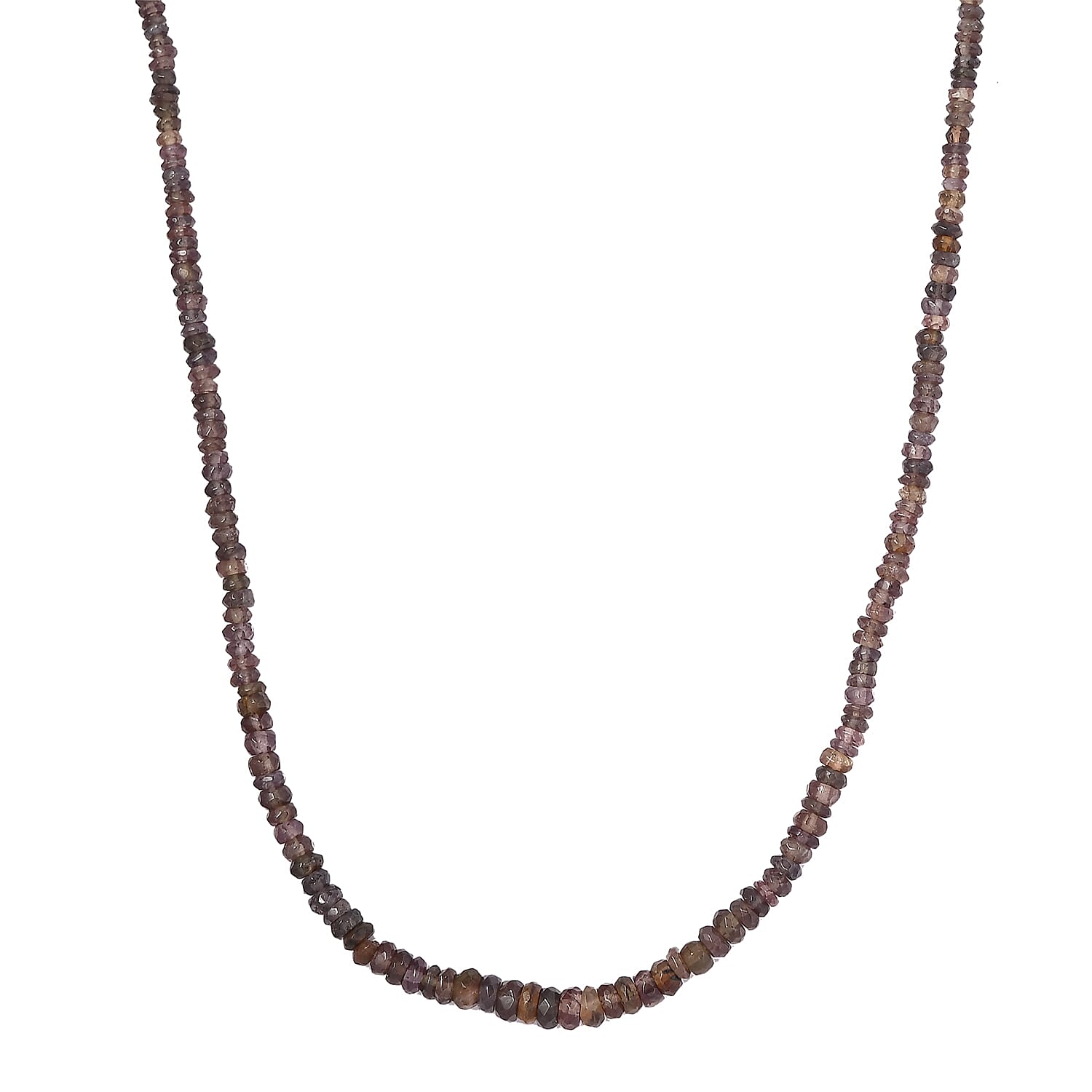 Merelani Color Change Garnet Beaded Necklace 18 Inches in Rhodium Over Sterling Silver 63.70 ctw