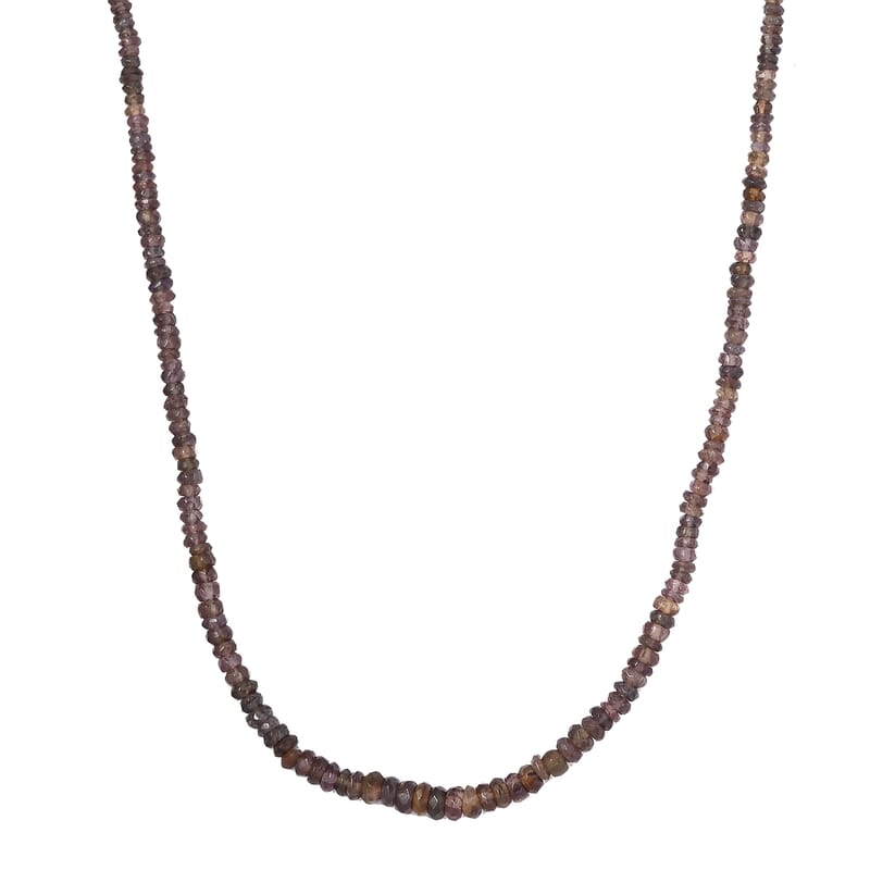 Merelani Color Change Garnet Beaded Necklace 18 Inches in Rhodium Over Sterling Silver 63.70 ctw
