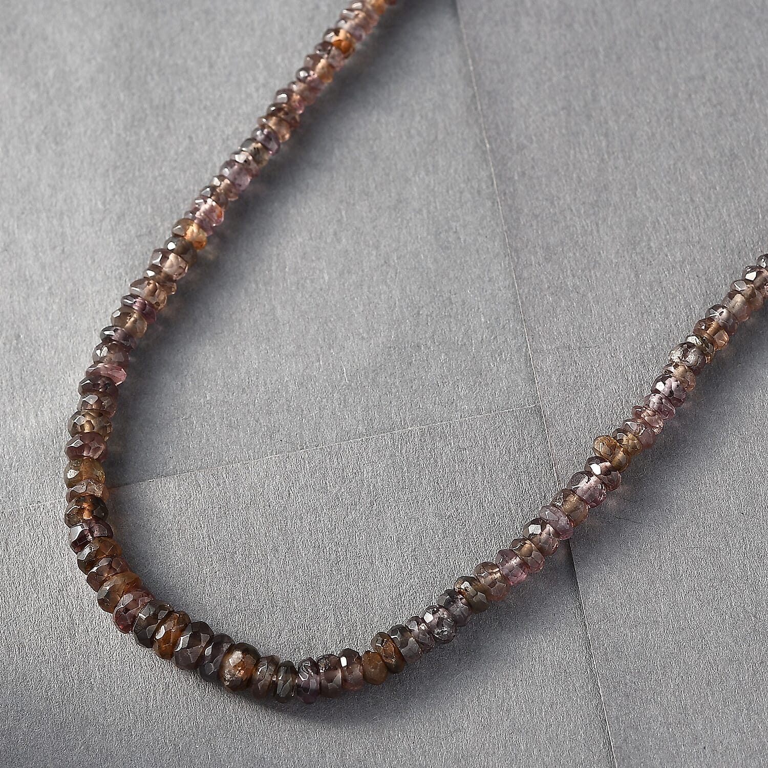 Merelani Color Change Garnet Beaded Necklace 18 Inches in Rhodium Over Sterling Silver 63.70 ctw