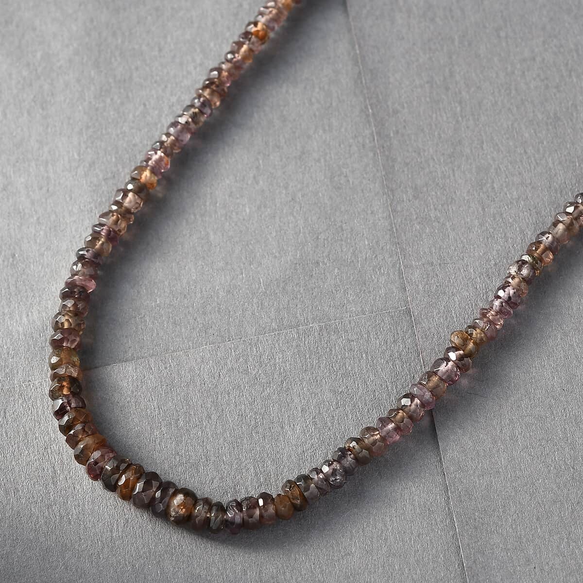 Merelani Color Change Garnet Beaded Necklace 18 Inches in Rhodium Over Sterling Silver 63.70 ctw image number 1