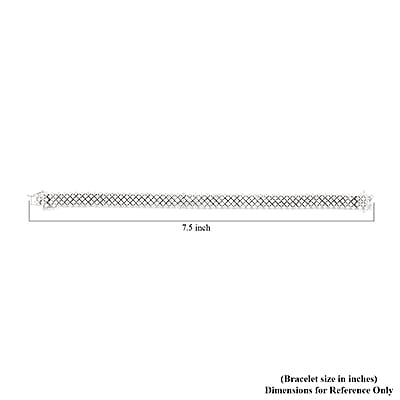 NY Closeout 14K White Gold G-H VS Diamond Multi Rows Bracelet (7.25 In) 24.25 Grams 8.00 ctw