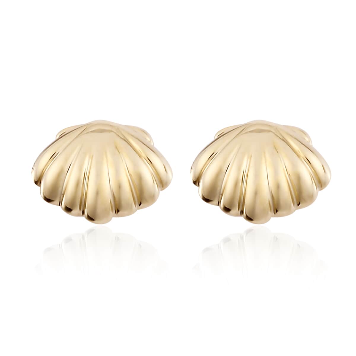 Luxoro 10K Yellow Gold Sea Shell Earrings image number 0