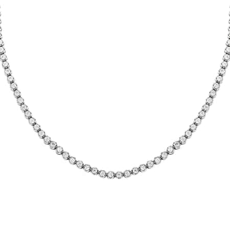 Diamond Encrusted Lock Necklace 14K White Gold