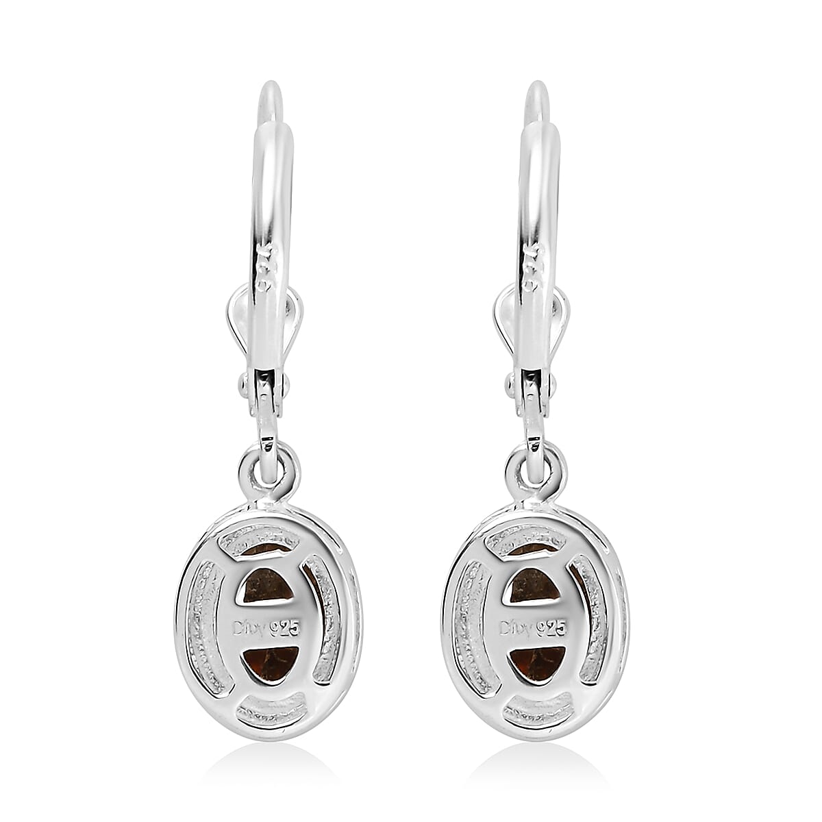 Matrix Fire Opal Lever Back Earrings in Sterling Silver 2.40 ctw