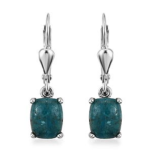 Matrix Neon Apatite Lever Back Earrings in Sterling Silver 3.15 ctw
