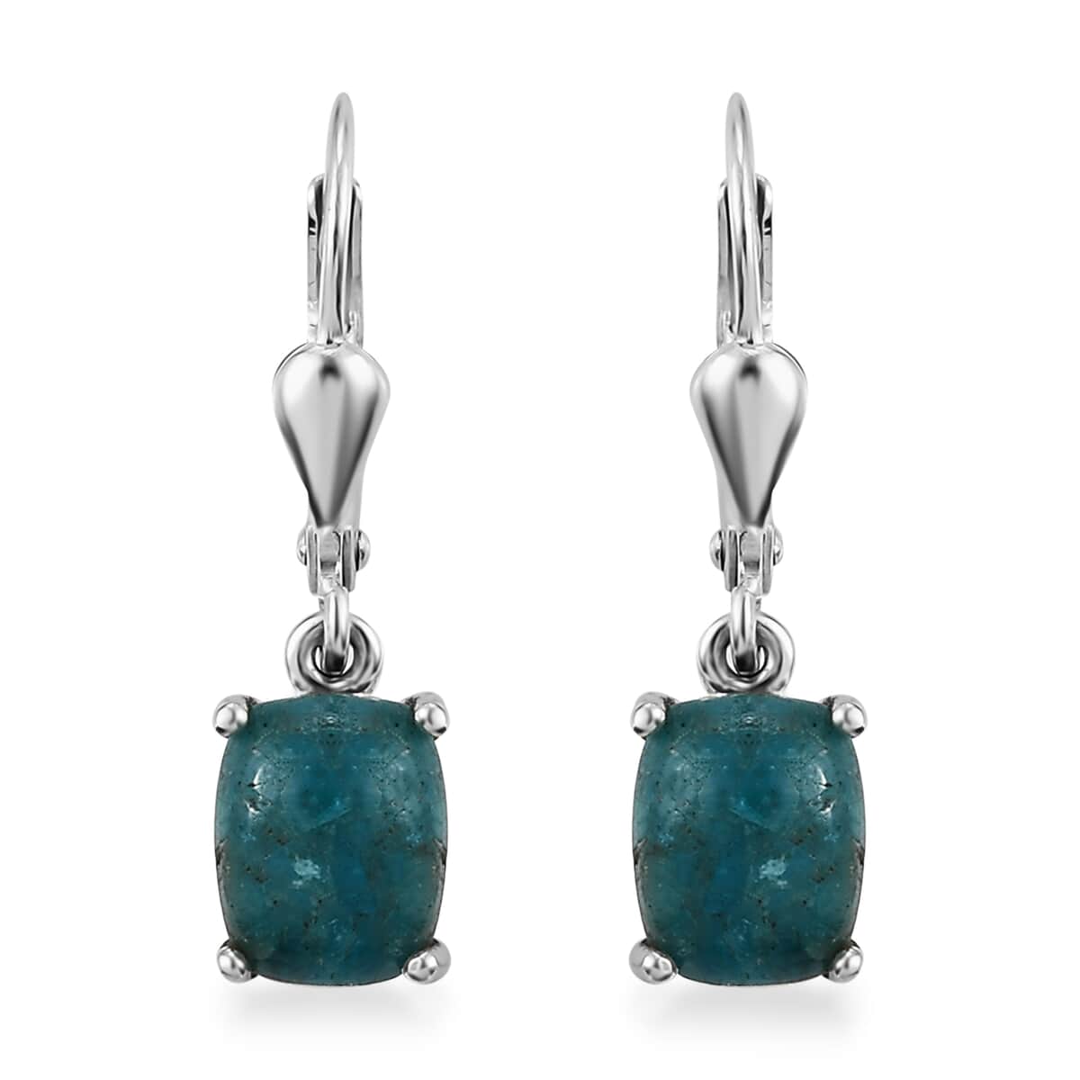 Matrix Neon Apatite Lever Back Earrings in Sterling Silver 3.15 ctw image number 0